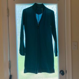 Tommy Bahama Aruba reversible fleece dress teal green